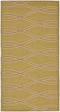 Courtyard Cy6575 Outdoor Power Loomed 85.4% Polypropylene - 10.4% Polyester - 4.2% Latex Rug in Green, Creme 2ft-7in x 5ft