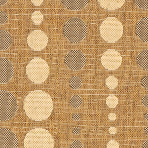 Courtyard Cy6577 Outdoor Power Loomed 85.4% Polypropylene - 10.4% Polyester - 4.2% Latex Rug in Gold, Creme 2ft-7in x 5ft