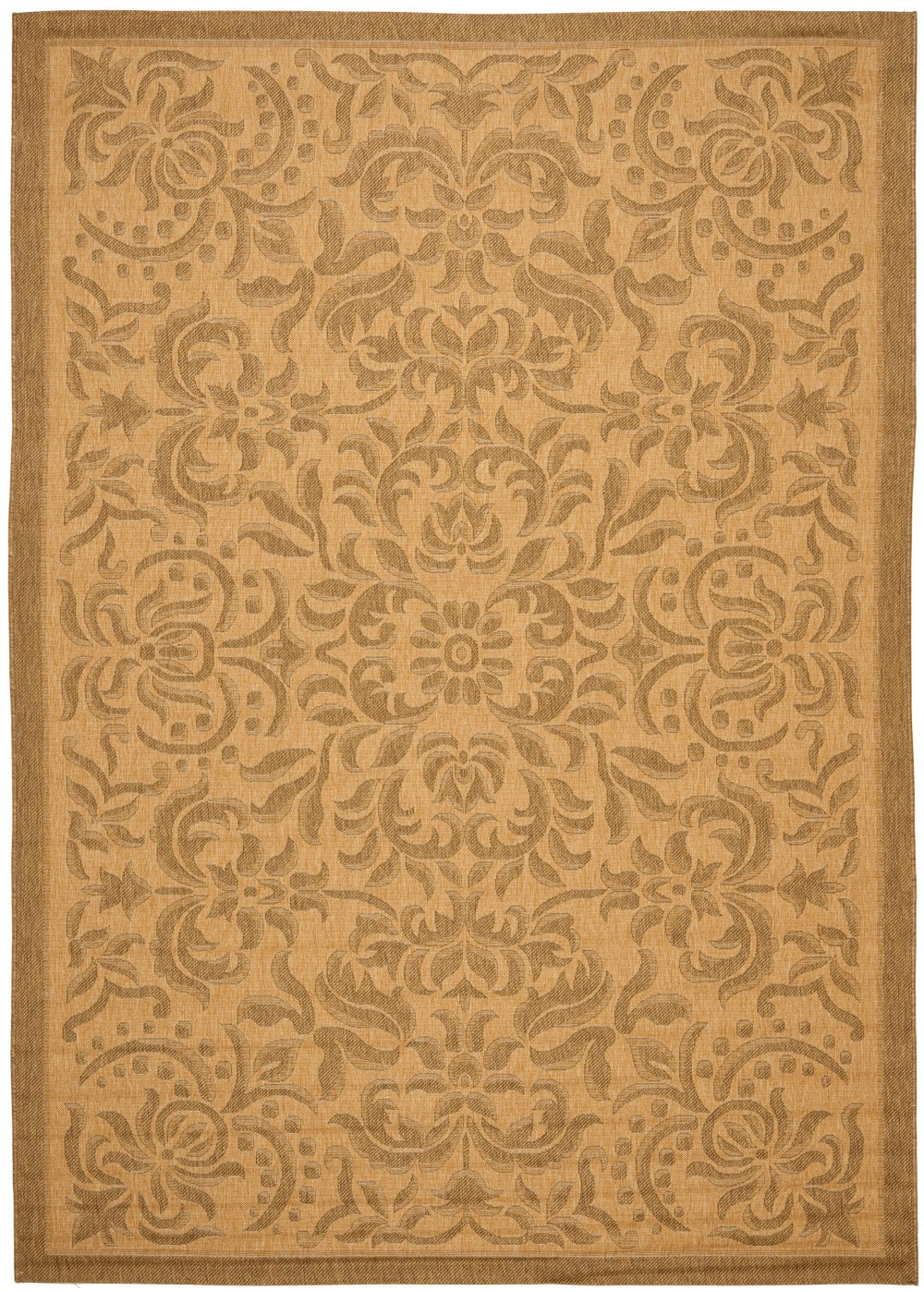 Safavieh Cy6634 Power Loomed 85.4% Polypropylene/10.4% Polyester/4.2% Latex Outdoor Rug CY6634-39-4