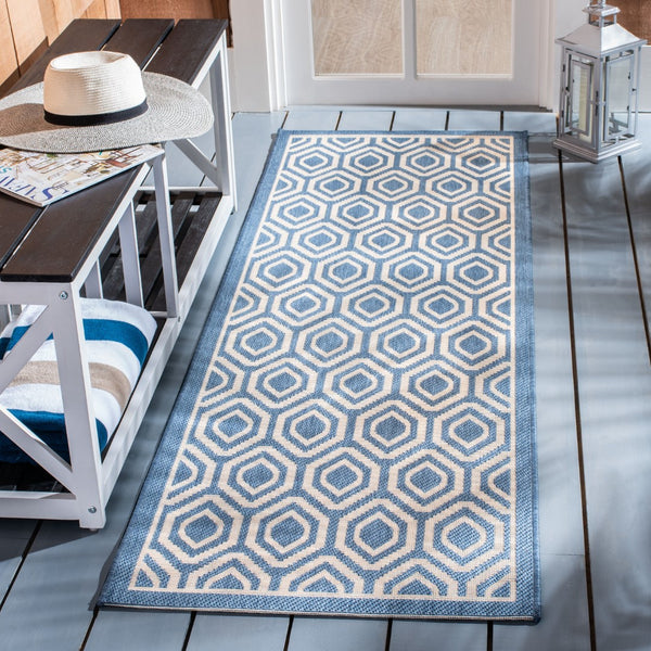 Safavieh Courtyard 6902 Power Loomed 85.4% Polypropylene/10.4% Polyester/4.2% Latex Outdoor Rug CY6902-243-4