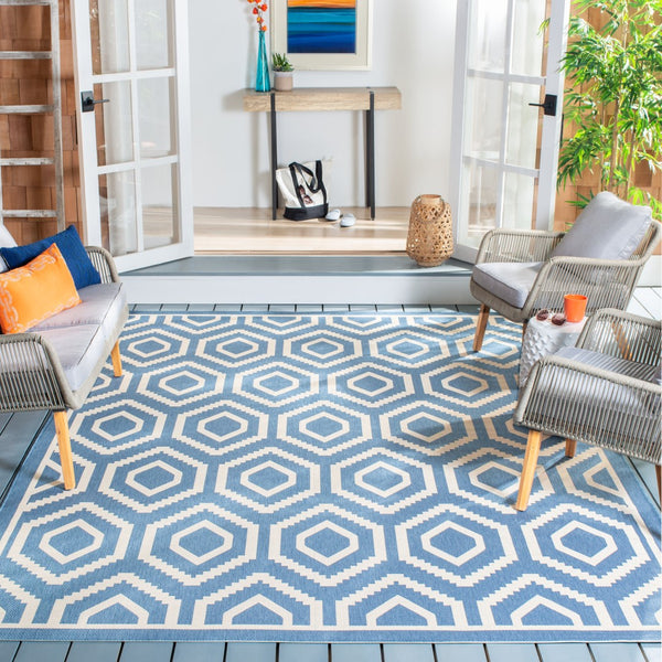 Safavieh Courtyard 6902 Power Loomed 85.4% Polypropylene/10.4% Polyester/4.2% Latex Indoor/Outdoor Rug CY6902-243-9