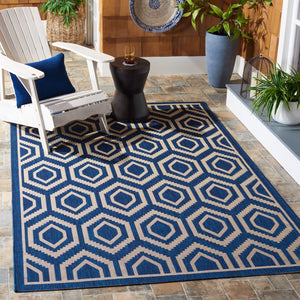 Safavieh Courtyard 6902 Power Loomed 85.4% Polypropylene/10.4% Polyester/4.2% Latex Indoor/Outdoor Rug CY6902-268-810