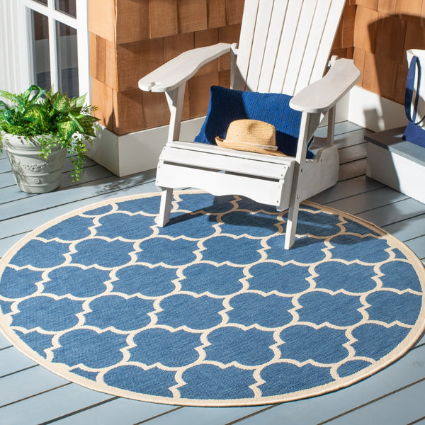 Safavieh Courtyard Power Loomed 85.4% Polypropylene/10.4% Polyester/4.2% Latex Indoor/Outdoor Rug CY6914-243-7SQ