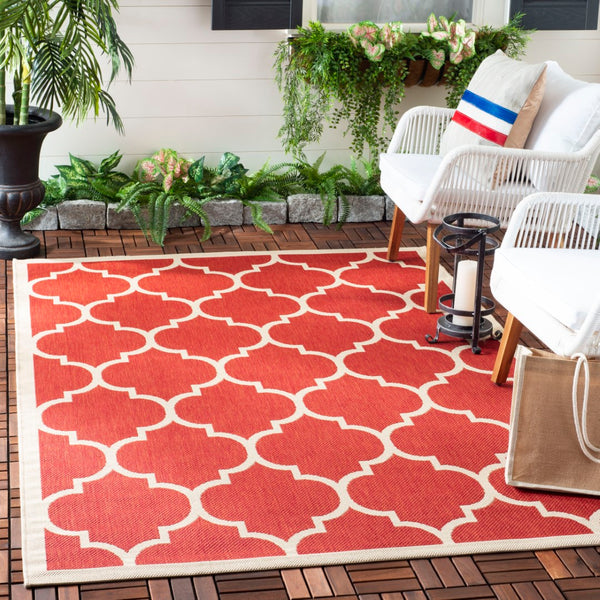 Safavieh Courtyard Power Loomed 85.4% Polypropylene/10.4% Polyester/4.2% Latex Outdoor Rug CY6914-248-4SQ