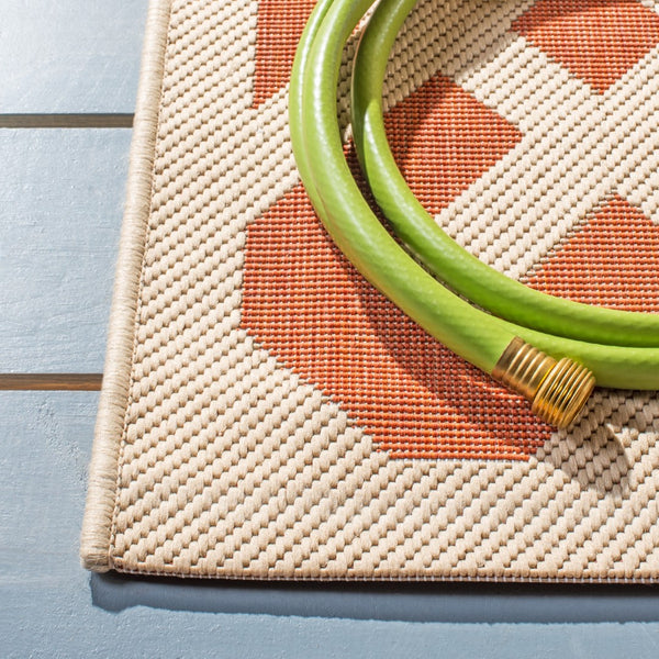 Safavieh Cy6915 Power Loomed 85.4% Polypropylene/10.4% Polyester/4.2% Latex Outdoor Rug CY6915-231-5SQ