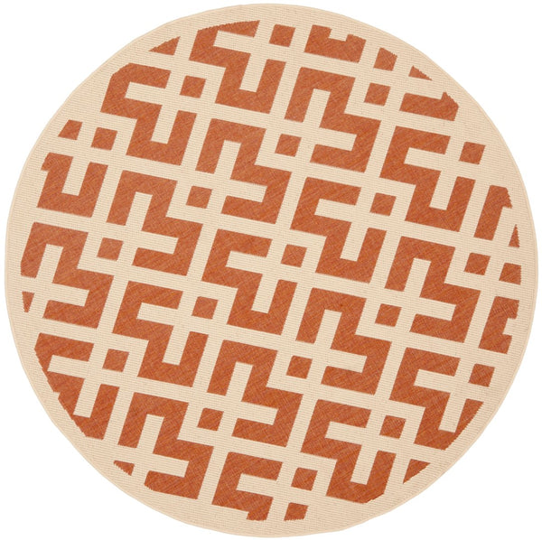 Safavieh Cy6915 Power Loomed 85.4% Polypropylene/10.4% Polyester/4.2% Latex Outdoor Rug CY6915-231-5SQ