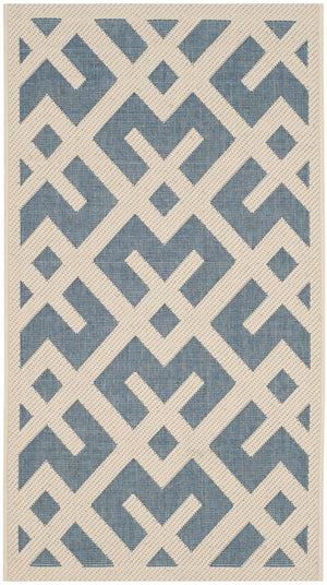 Safavieh Cy6915 Power Loomed 85.4% Polypropylene/10.4% Polyester/4.2% Latex Outdoor Rug CY6915-233-5SQ