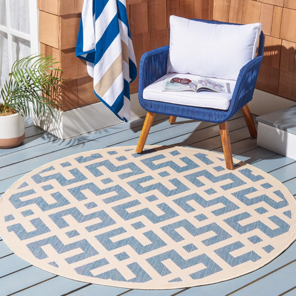 Safavieh Cy6915 Power Loomed 85.4% Polypropylene/10.4% Polyester/4.2% Latex Outdoor Rug CY6915-233-5SQ