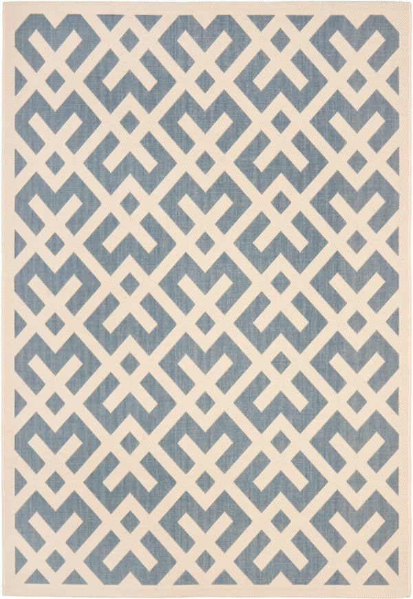 Safavieh Cy6915 Power Loomed 85.4% Polypropylene/10.4% Polyester/4.2% Latex Outdoor Rug CY6915-233-5SQ