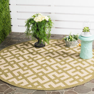 Safavieh Cy6915 Power Loomed 85.4% Polypropylene/10.4% Polyester/4.2% Latex Outdoor Rug CY6915-244-4SQ