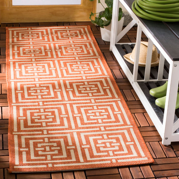 Safavieh Cy6930 Power Loomed 85.4% Polypropylene/10.4% Polyester/4.2% Latex Outdoor Rug CY6937-21-27