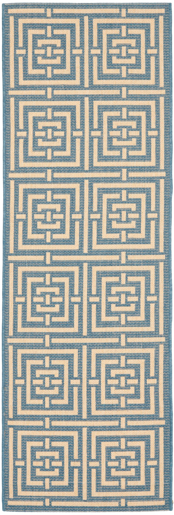 Safavieh Cy6930 Power Loomed 85.4% Polypropylene/10.4% Polyester/4.2% Latex Outdoor Rug CY6937-23-5R