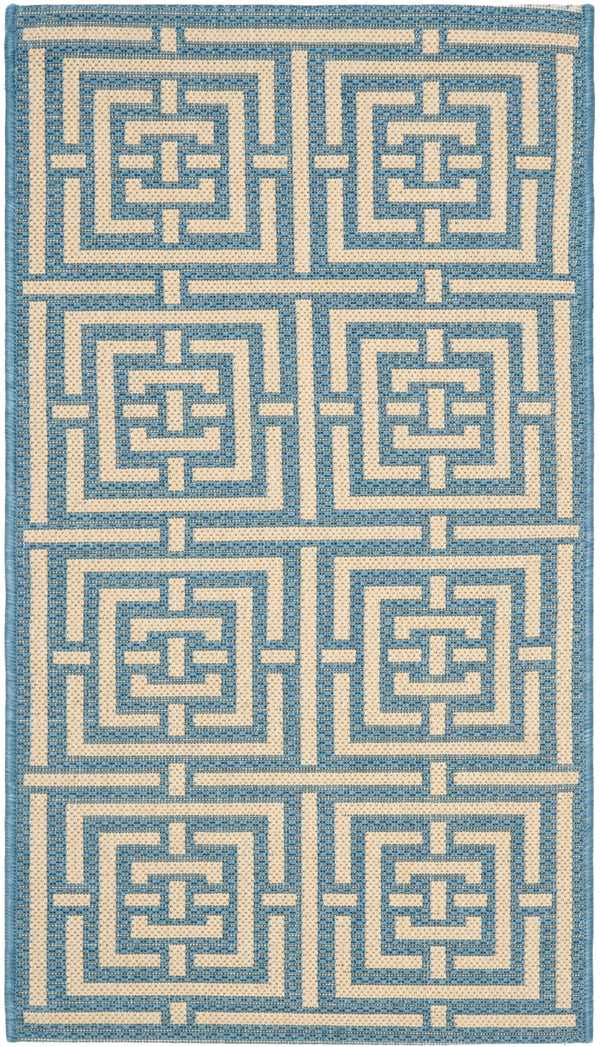 Safavieh Cy6930 Power Loomed 85.4% Polypropylene/10.4% Polyester/4.2% Latex Outdoor Rug CY6937-23-5R