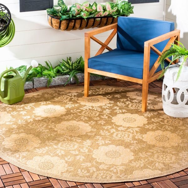 Safavieh Cy6948 Power Loomed 85.4% Polypropylene/10.4% Polyester/4.2% Latex Outdoor Rug CY6948-49-4