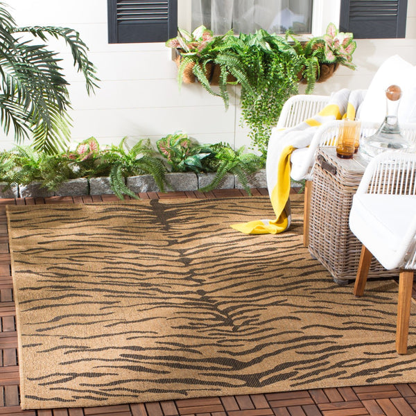 Safavieh Cy6953 Power Loomed 85.4% Polypropylene/10.4% Polyester/4.2% Latex Outdoor Rug CY6953-49-4