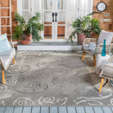 Safavieh Cy7108 Power Loomed 85.4% Polypropylene/10.4% Polyester/4.2% Latex Outdoor Rug CY7108-87A5-4