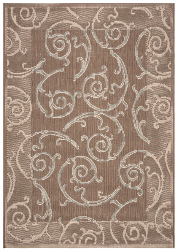 Safavieh Cy7108 Power Loomed 85.4% Polypropylene/10.4% Polyester/4.2% Latex Outdoor Rug CY7108-97A18-4