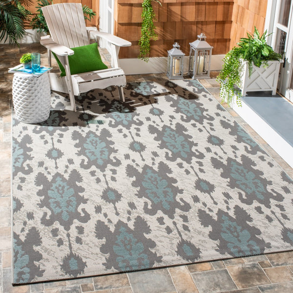 Safavieh Cy7276 Power Loomed 85.4% Polypropylene/10.4% Polyester/4.2% Latex Outdoor Rug CY7276-78A18-4
