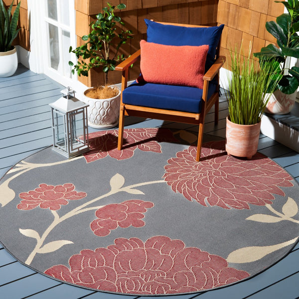 Safavieh Courtyard 7321 Power Loomed 85.4% Polypropylene/10.4% Polyester/4.2% Latex Indoor/Outdoor Rug CY7321-246A11-9
