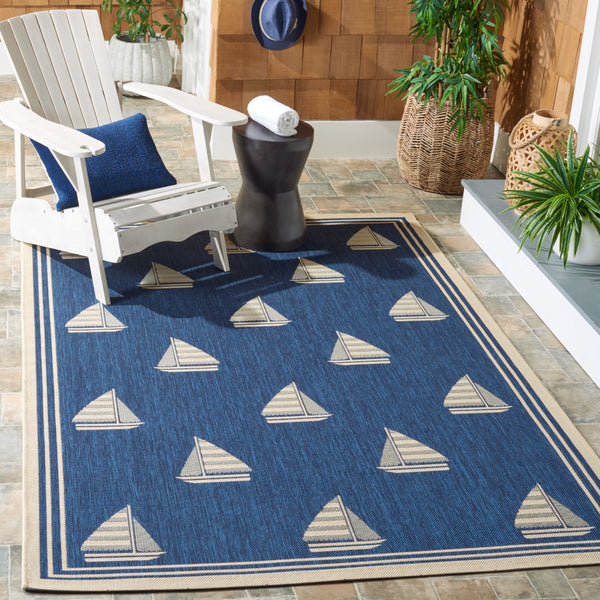 Safavieh Courtyard 7422 Power Loomed 85.4% Polypropylene/10.4% Polyester/4.2% Latex Outdoor Rug CY7422-258A22-3
