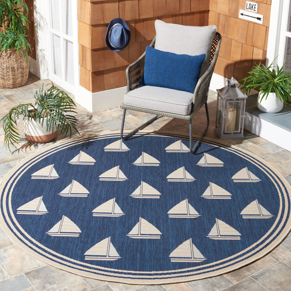 Safavieh Courtyard 7422 Power Loomed 85.4% Polypropylene/10.4% Polyester/4.2% Latex Outdoor Rug CY7422-258A22-7R
