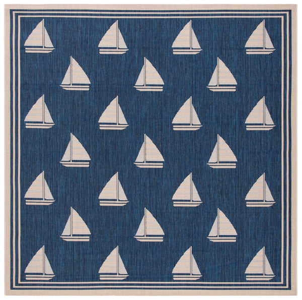 Safavieh Courtyard 7422 Power Loomed 85.4% Polypropylene/10.4% Polyester/4.2% Latex Outdoor Rug CY7422-258A22-7SQ