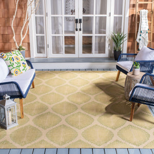 Safavieh Abstract Leaf Power Loomed 85.4% Polypropylene/10.4% Polyester/4.2% Latex Outdoor Rug CY7504-21812-7SQ