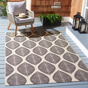 Safavieh Abstract Leaf Power Loomed 85.4% Polypropylene/10.4% Polyester/4.2% Latex Outdoor Rug CY7504-25612-7SQ