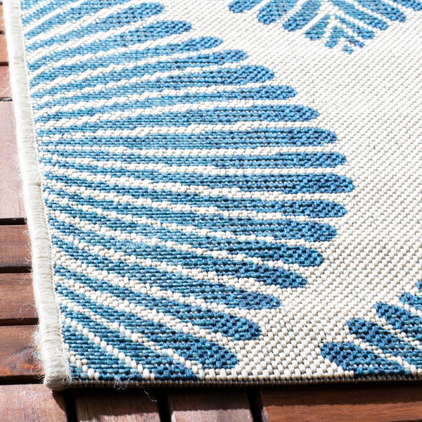 Safavieh Abstract Leaf Power Loomed 85.4% Polypropylene/10.4% Polyester/4.2% Latex Outdoor Rug CY7504-25812-7SQ