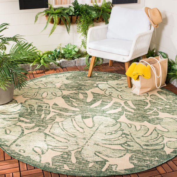 Safavieh Courtyard 7560 Power Loomed 85.4% Polypropylene/10.4% Polyester/4.2% Latex Outdoor Rug CY7560-32212-7R