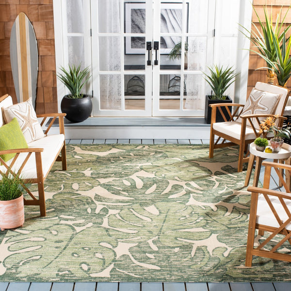 Safavieh Courtyard 7560 Power Loomed 85.4% Polypropylene/10.4% Polyester/4.2% Latex Outdoor Rug CY7560-32212-4