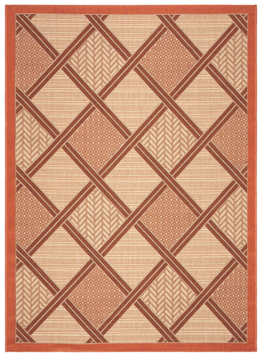 Safavieh Cy7570 Power Loomed 85.4% Polypropylene/10.4% Polyester/4.2% Latex Outdoor Rug CY7570-11A7-4