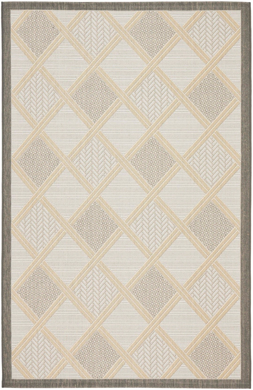 Safavieh Cy7570 Power Loomed 85.4% Polypropylene/10.4% Polyester/4.2% Latex Outdoor Rug CY7570-11A7-4
