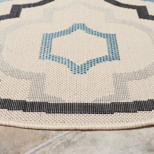 Safavieh Brookstone Power Loomed 85.4% Polypropylene/10.4% Polyester/4.2% Latex Outdoor Rug CY7938-256A18-5R