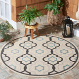 Safavieh Brookstone Power Loomed 85.4% Polypropylene/10.4% Polyester/4.2% Latex Outdoor Rug CY7938-256A18-5R