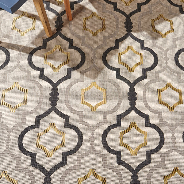 Safavieh Brookstone Power Loomed 85.4% Polypropylene/10.4% Polyester/4.2% Latex Outdoor Rug CY7938-256A21-3