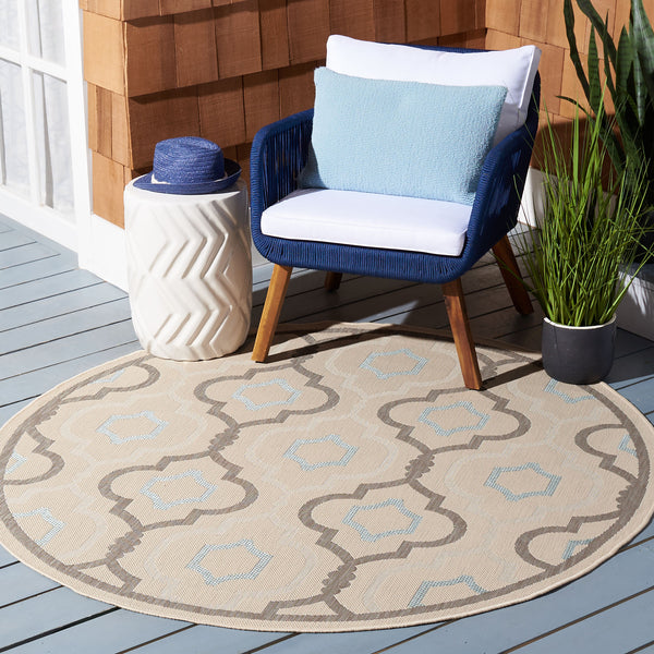 Safavieh Brookstone Power Loomed 85.4% Polypropylene/10.4% Polyester/4.2% Latex Outdoor Rug CY7938-79A18-5R