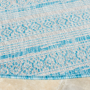 Safavieh Santorini Beach 1 Power Loomed 85.4% Polypropylene/10.4% Polyester/4.2% Latex Indoor/Outdoor Rug CY8061-37121-9