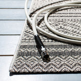 Courtyard  Outdoor Power Loomed 85.4% Polypropylene, 10.4% Polyester, 4.2% Latex Rug Black / Grey