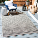 Courtyard  Outdoor Power Loomed 85.4% Polypropylene, 10.4% Polyester, 4.2% Latex Rug Black / Grey