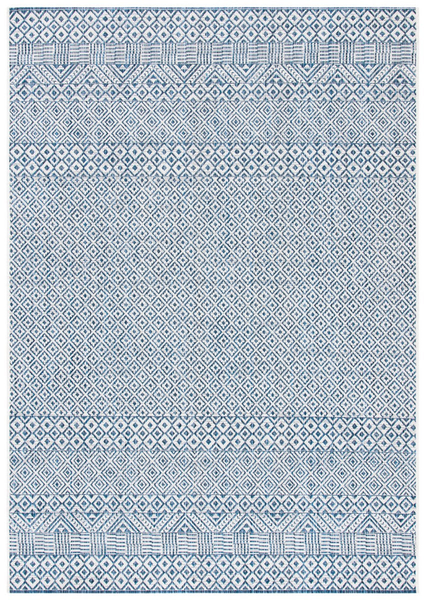 Courtyard  Outdoor Power Loomed 85.4% Polypropylene, 10.4% Polyester, 4.2% Latex Rug Blue / Navy