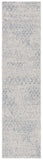 Courtyard 8000 Indoor/Outdoor Power Loomed 85.4% Polypropylene - 10.4% Polyester - 4.2% Latex Rug in Grey, Navy 8ft x 10ft