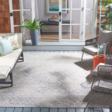 Courtyard 8000 Indoor/Outdoor Power Loomed 85.4% Polypropylene - 10.4% Polyester - 4.2% Latex Rug in Grey, Navy 8ft x 10ft