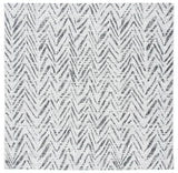 Courtyard 8000 Indoor/Outdoor Power Loomed 85.4% Polypropylene - 10.4% Polyester - 4.2% Latex Rug in Grey, Black 8ft x 10ft