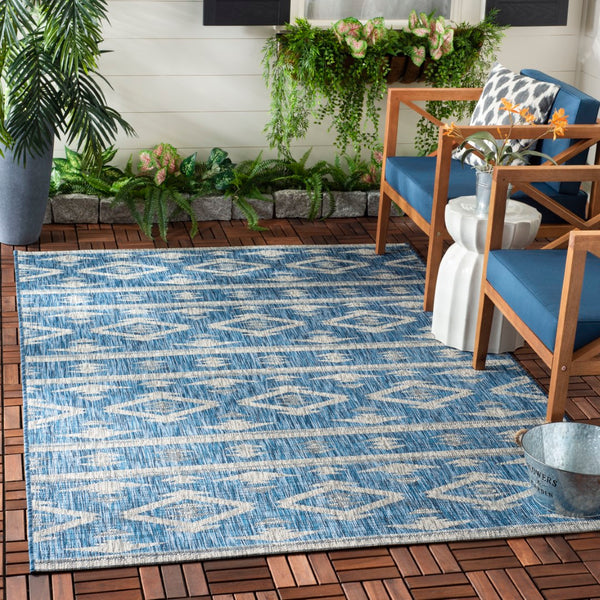 Safavieh Courtyard 8863 Power Loomed 85.4% Polypropylene/10.4% Polyester/4.2% Latex Outdoor Rug CY8863-36821-5