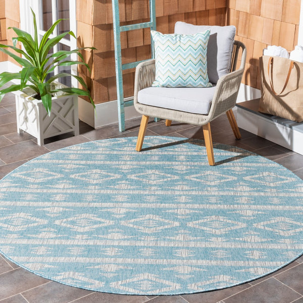 Safavieh Courtyard 8863 Power Loomed 85.4% Polypropylene/10.4% Polyester/4.2% Latex Outdoor Rug CY8863-37121-7R