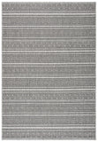 Courtyard  Outdoor Power Loomed 85.4% Polypropylene, 10.4% Polyester, 4.2% Latex Rug Black / Grey