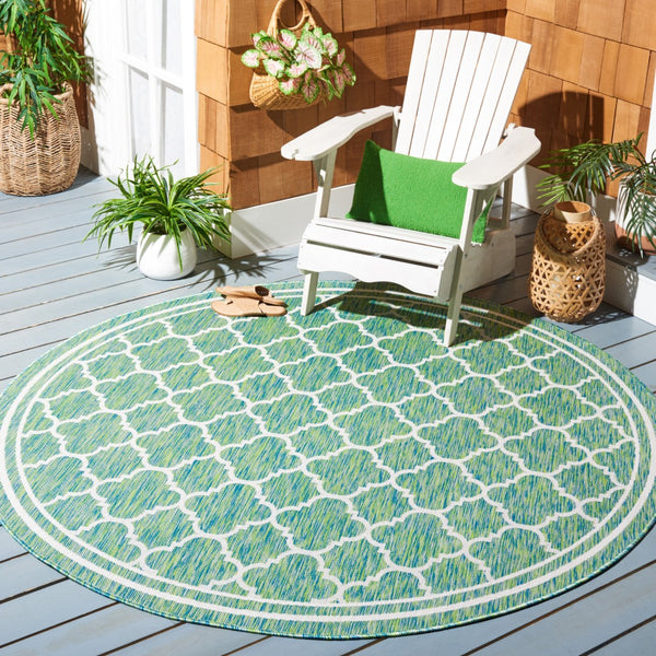 Safavieh Courtyard 8918 PowerLoomed 85.4% Polypropylene/10.4% Polyester/4.2% Latex Indoor/Outdoor Rug CY8918-55721-9