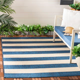 Safavieh Miami Stripe Power Loomed 85.4% Polypropylene/10.4% Polyester/4.2% Latex Outdoor Rug CYB6600-268-5