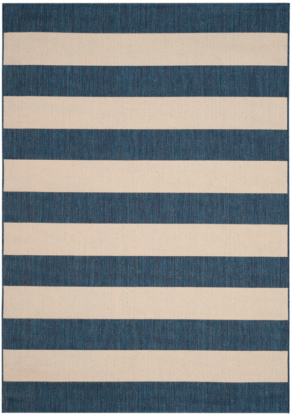 Safavieh Miami Stripe Power Loomed 85.4% Polypropylene/10.4% Polyester/4.2% Latex Outdoor Rug CYB6600-268-5